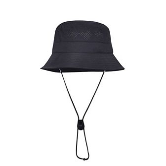 Lightweight Packable Bucket Hat with Ventilated Crown Chin Strap and Adjustable Fit