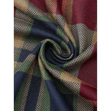 Women's Plaid Loungewear Short Sleeve with Pants Sleepwear Button Down Pajama Sets with Pockets