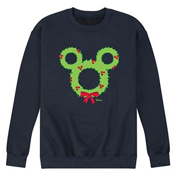 Men's Disney Mickey Mouse Ears Wreath Fleece Sweatshirt