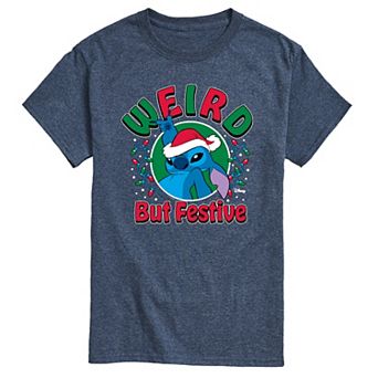 Men's Disney's Lilo & Stitch Weird But Festive Graphic Tee