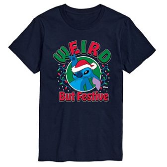 Men's Disney's Lilo & Stitch Weird But Festive Graphic Tee