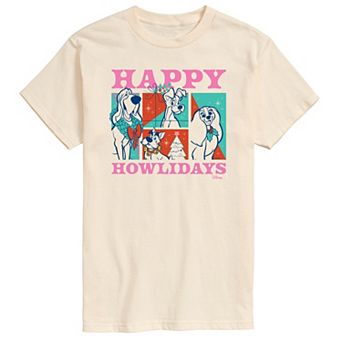 Men's Disney's Lady and the Tramp Happy Howlidays Graphic Tee
