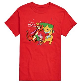 Men's Disney's Winnie The Pooh Christmas Tree Graphic Tee