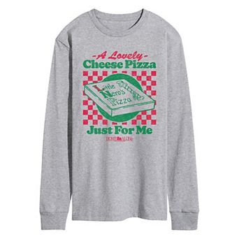 Men's Home Alone A Lovely Cheese Pizza Long Sleeve Graphic Tee