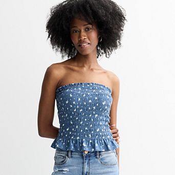 Juniors' Pink Republic Textured Tube Top