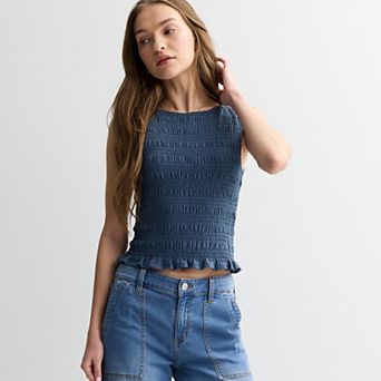 Juniors' Pink Republic Textured Tank Top