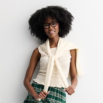 Juniors' Pink Republic Textured Tank Top