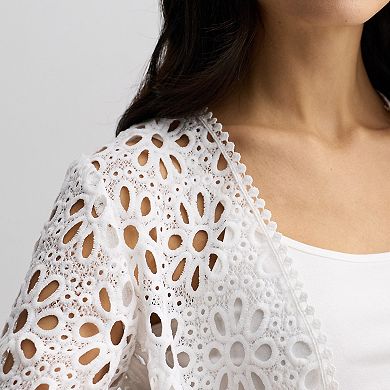 Women's Robbie Bee Lace Cardigan Sweater