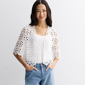 Women's Robbie Bee Lace Cardigan Sweater