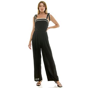 Juniors' Lily Rose Cami Square Neck Jumpsuit