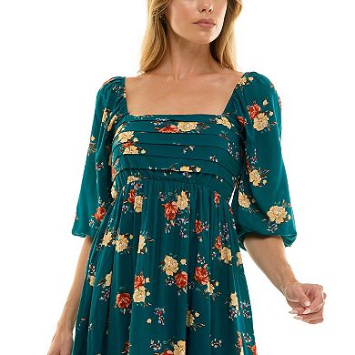 Juniors' Lily Rose Pleated Bodice Skater Dress