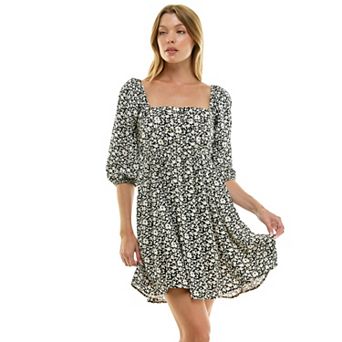 Juniors' Lily Rose Pleated Bodice Skater Dress