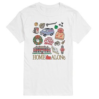Men's Home Alone Icon Collage Graphic Tee