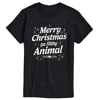 Men's Home Alone Merry Christmas Ya Filthy Animal Graphic Tee