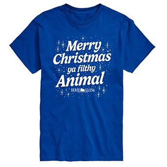 Men's Home Alone Merry Christmas Ya Filthy Animal Graphic Tee