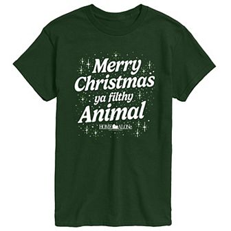 Men's Home Alone Merry Christmas Ya Filthy Animal Graphic Tee