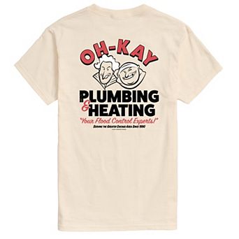 Men's Home Alone Oh-Kay Plumbing & Heating Graphic Tee