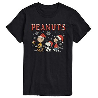 Men's Peanuts Group Snowflakes Graphic Tee
