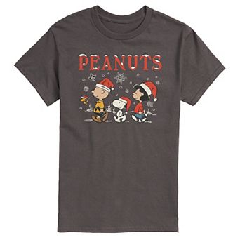 Men's Peanuts Group Snowflakes Graphic Tee
