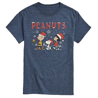 Men's Peanuts Group Snowflakes Graphic Tee