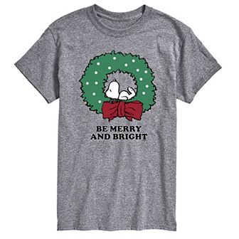 Men's Peanuts Snoopy Be Merry & Bright Graphic Tee