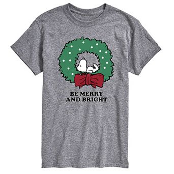 Men's Peanuts Snoopy Be Merry & Bright Graphic Tee
