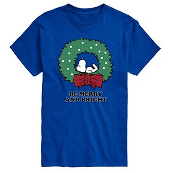 Men's Peanuts Snoopy Be Merry & Bright Graphic Tee