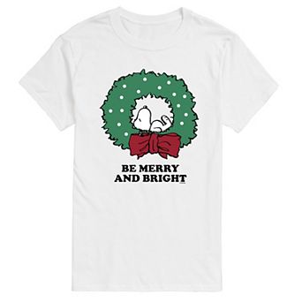 Men's Peanuts Snoopy Be Merry & Bright Graphic Tee