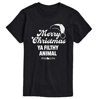 Men's Home Alone Merry Christmas Ya Filthy Animal Graphic Tee
