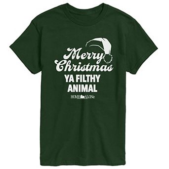 Men's Home Alone Merry Christmas Ya Filthy Animal Graphic Tee