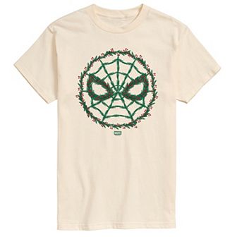 Men's Spider-Man Christmas Wreath Graphic Tee