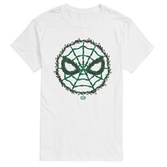 Men's Spider-Man Christmas Wreath Graphic Tee