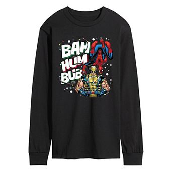 Men's Marvel Bah Hum Bug Long Sleeve Graphic Tee