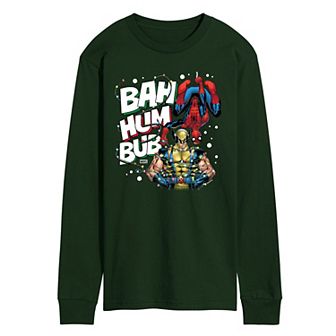 Men's Marvel Bah Hum Bug Long Sleeve Graphic Tee