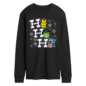Men's Marvel Ho Ho Ho Long Sleeve Graphic Tee