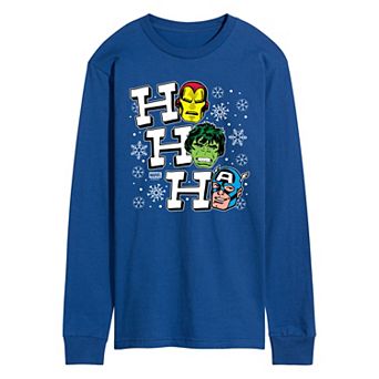 Men's Marvel Ho Ho Ho Long Sleeve Graphic Tee