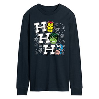 Men's Marvel Ho Ho Ho Long Sleeve Graphic Tee
