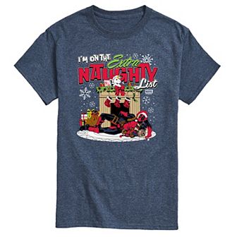 Men's Deadpool Extra Naughty List Graphic Tee