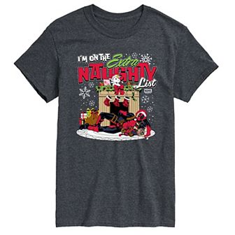 Men's Deadpool Extra Naughty List Graphic Tee