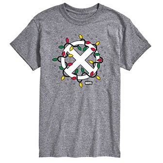Men's X-Men Logo Christmas Lights Graphic Tee
