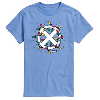 Men's X-Men Logo Christmas Lights Graphic Tee