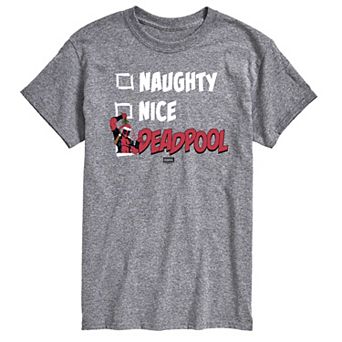 Men's Deadpool Naughty & Nice List Graphic Tee
