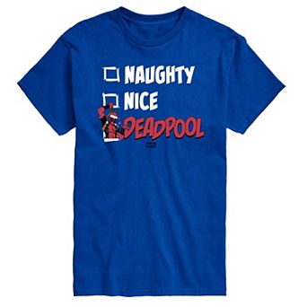 Men's Deadpool Naughty & Nice List Graphic Tee