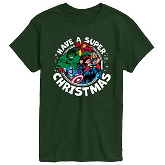 Men's Marvel Have A Super Christmas Graphic Tee