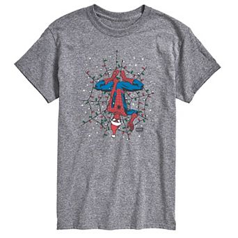 Men's Spider-Man Holiday Lights Web Graphic Tee