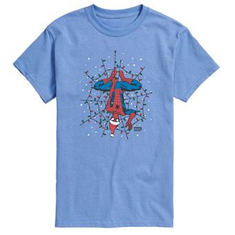 Men's Spider-Man Holiday Lights Web Graphic Tee