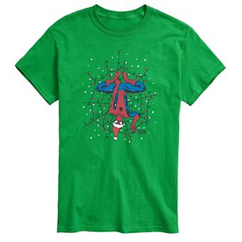 Men's Spider-Man Holiday Lights Web Graphic Tee