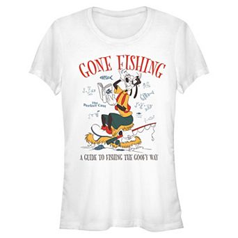 Juniors' Disney's Goofy Gone Fishing A Guide To Fishing The Goofy Way Graphic Tee