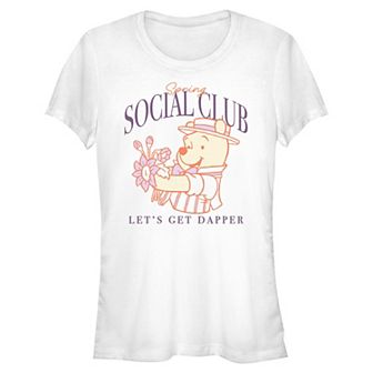 Juniors' Disney's Winnie The Pooh Spring Social Club Let's Get Dapper Graphic Tee