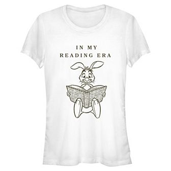 Juniors' Disney's Winnie The Pooh Rabbit In My Reading Era Graphic Tee